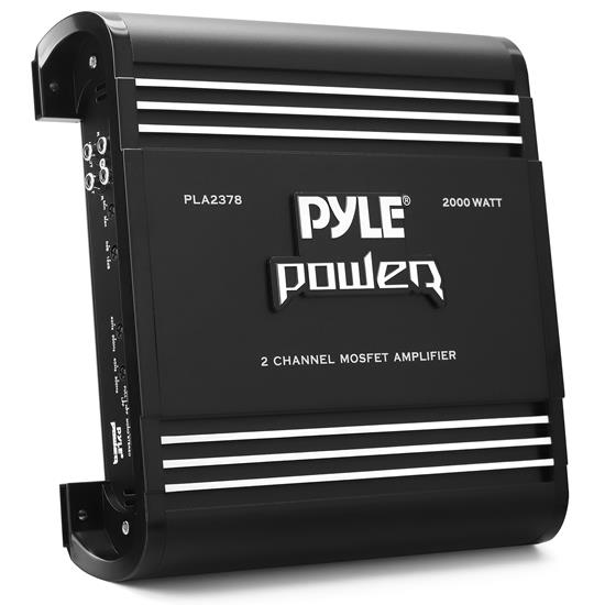 Pyle - PLA2378 , On the Road , Vehicle Amplifiers , 2 Channel 2000 Watts Bridgeable Mosfet Amplifier
